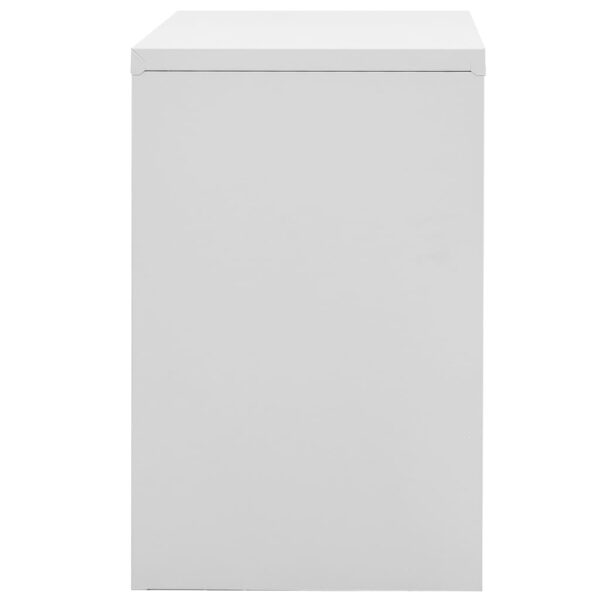 vidaXL Filing Cabinet Light Gray 35.4"x18.1"x28.5" Steel - Image 3