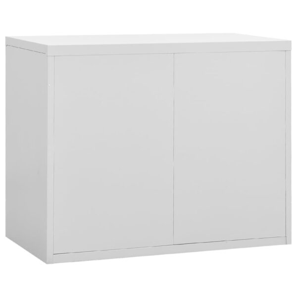 vidaXL Filing Cabinet Light Gray 35.4"x18.1"x28.5" Steel - Image 4