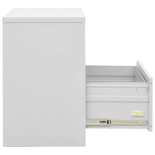 vidaXL Filing Cabinet Light Gray 35.4"x18.1"x28.5" Steel - Image 5