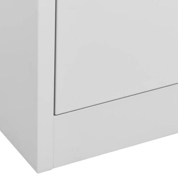 vidaXL Filing Cabinet Light Gray 35.4"x18.1"x28.5" Steel - Image 6