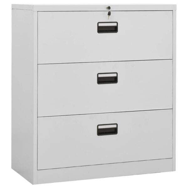 vidaXL Filing Cabinet Light Gray 35.4"x18.1"x40.6" Steel