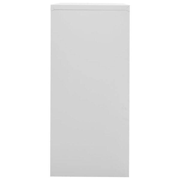 vidaXL Filing Cabinet Light Gray 35.4"x18.1"x40.6" Steel - Image 3