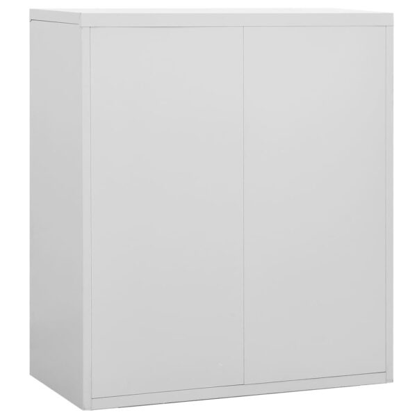 vidaXL Filing Cabinet Light Gray 35.4"x18.1"x40.6" Steel - Image 4