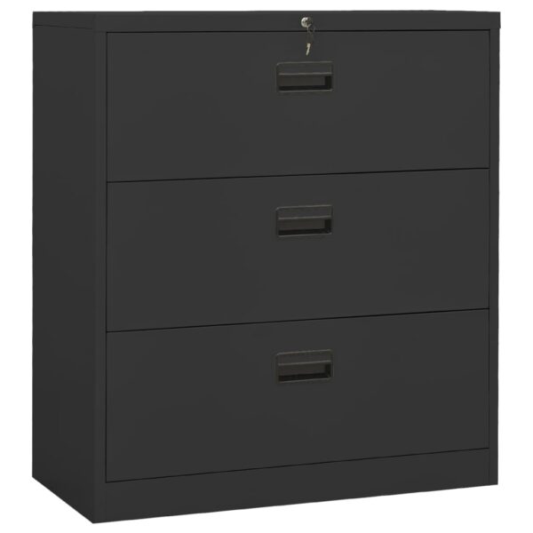 vidaXL Filing Cabinet Anthracite 35.4"x18.1"x40.6" Steel