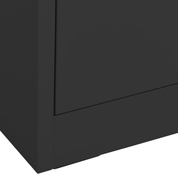 vidaXL Filing Cabinet Anthracite 35.4"x18.1"x40.6" Steel - Image 6