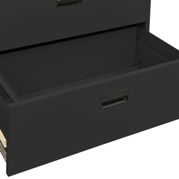 vidaXL Filing Cabinet Anthracite 35.4"x18.1"x40.6" Steel - Image 7