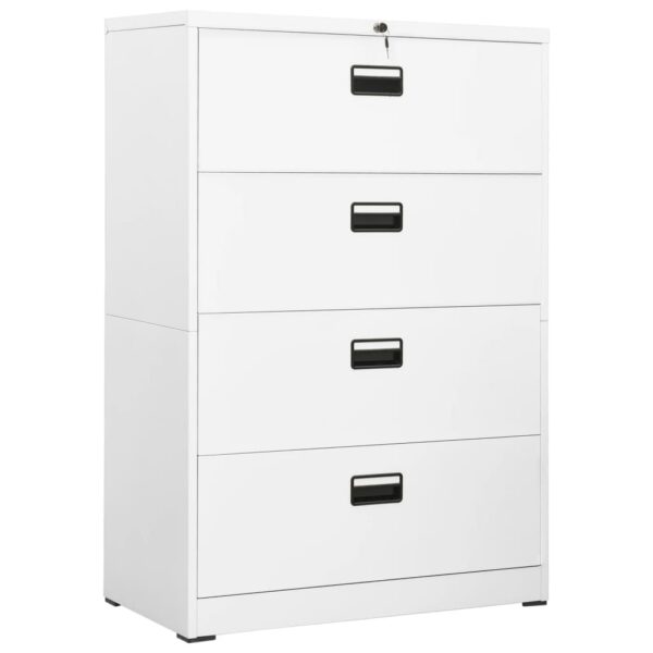 vidaXL Filing Cabinet White 35.4"x18.1"x52.8" Steel