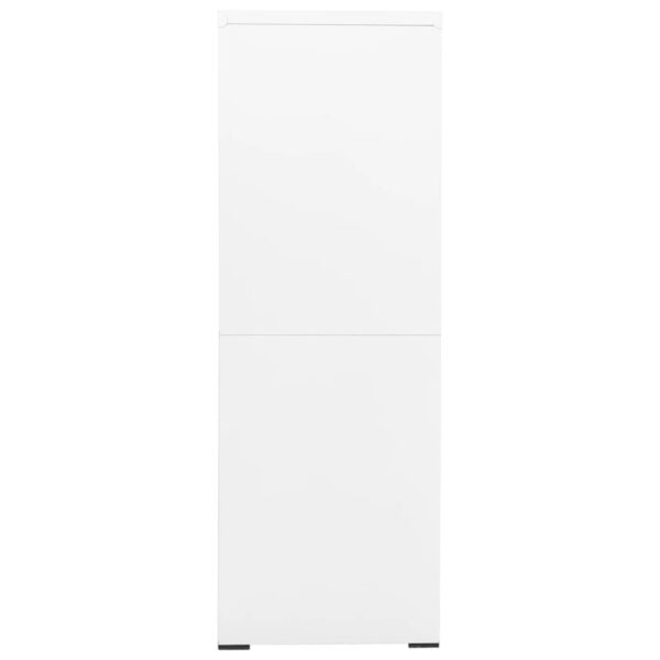 vidaXL Filing Cabinet White 35.4"x18.1"x52.8" Steel - Image 3