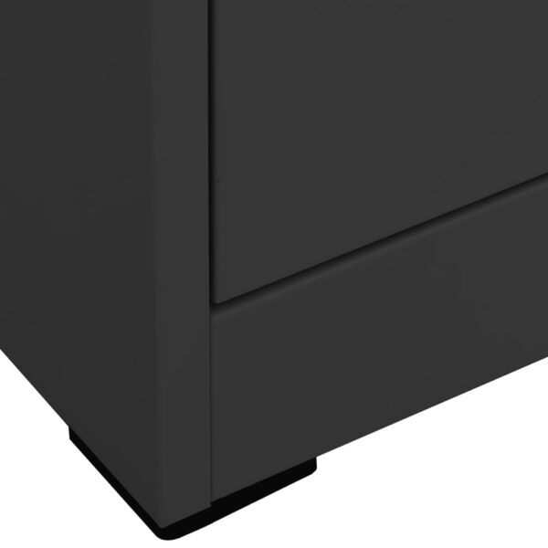 vidaXL Filing Cabinet Anthracite 35.4"x18.1"x52.8" Steel - Image 7