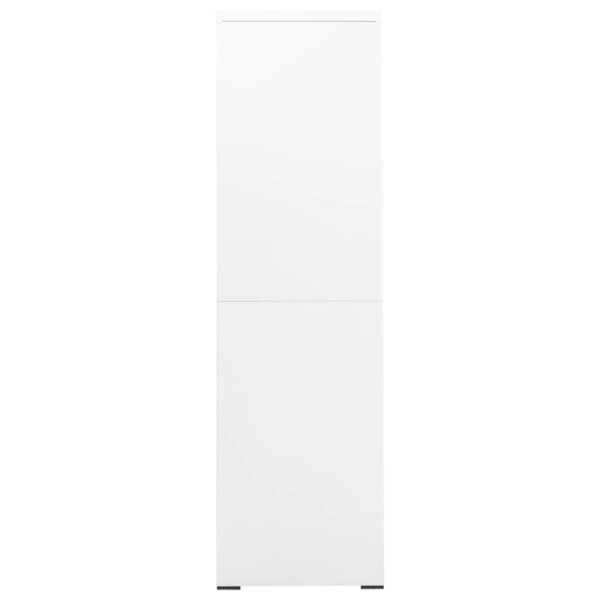 vidaXL Filing Cabinet White 35.4"x18.1"x64.6" Steel - Image 3