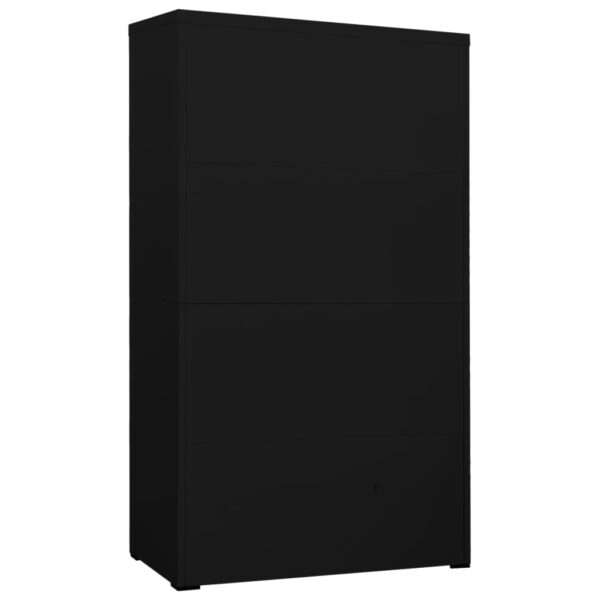 vidaXL Filing Cabinet Black 35.4"x18.1"x64.6" Steel - Image 4