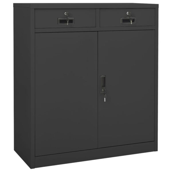 vidaXL Office Cabinet Anthracite 35.4"x15.7"x40.2" Steel