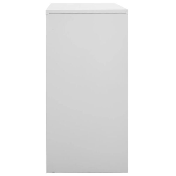 vidaXL Locker Cabinet Light Gray 35.4"x17.7"x36.4" Steel - Image 3