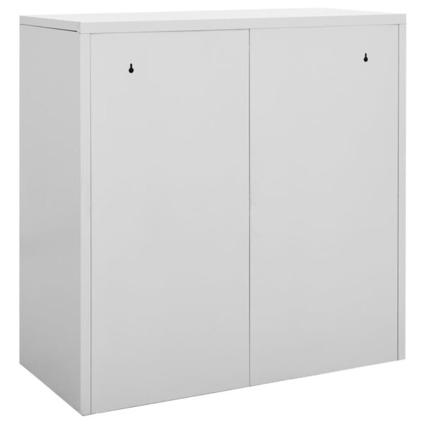 vidaXL Locker Cabinet Light Gray 35.4"x17.7"x36.4" Steel - Image 4