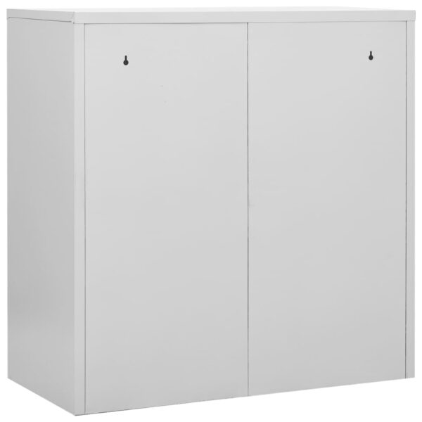 vidaXL Locker Cabinet Light Gray and Blue 35.4"x17.7"x36.4" Steel - Image 4