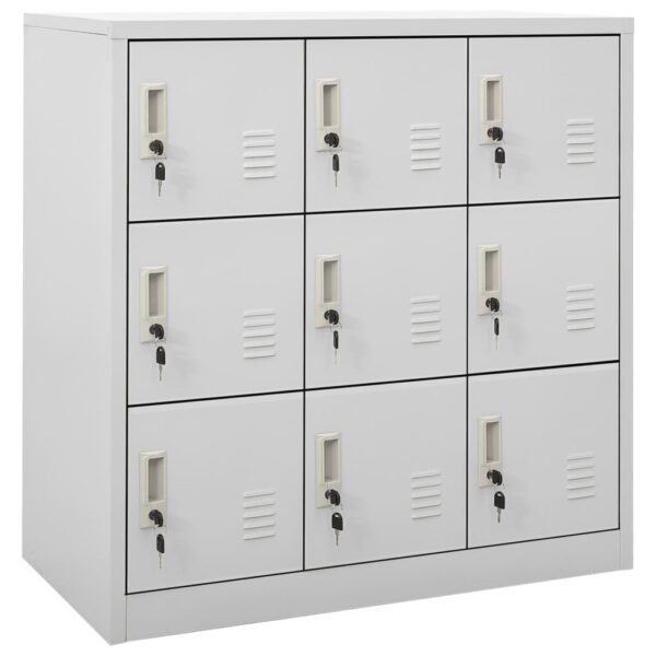 vidaXL Locker Cabinet Light Gray 35.4"x17.7"x36.4" Steel