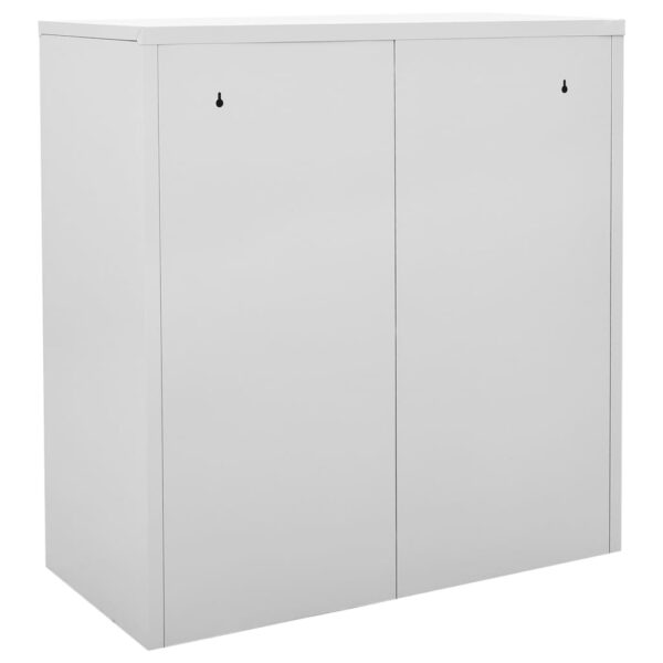 vidaXL Locker Cabinet Light Gray 35.4"x17.7"x36.4" Steel - Image 4