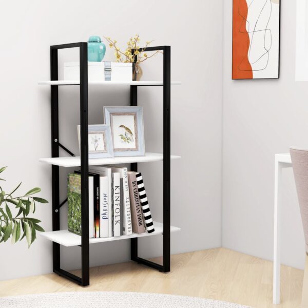 vidaXL Storage Shelf White 23.6"x11.8"x41.3" Engineered Wood - Image 3