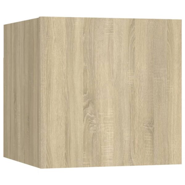 vidaXL Bedside Cabinet Sonoma Oak 12"x11.8"x11.8" Engineered Wood - Image 2