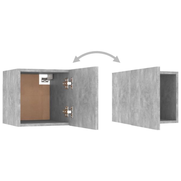 vidaXL Bedside Cabinets 2 pcs Concrete Gray 12"x11.8"x11.8" Engineered Wood - Image 9