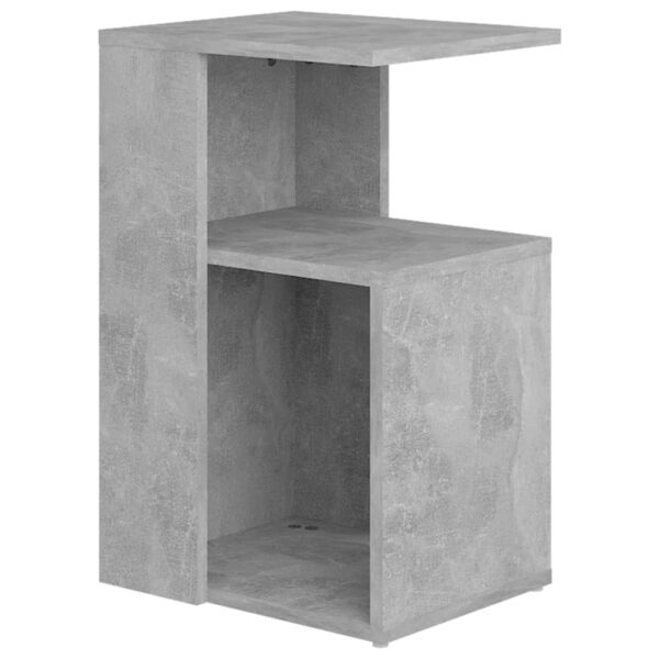 vidaXL Side Table Concrete Gray 14.2"x11.8"x22" Engineered Wood - Image 2