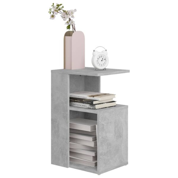 vidaXL Side Table Concrete Gray 14.2"x11.8"x22" Engineered Wood - Image 3