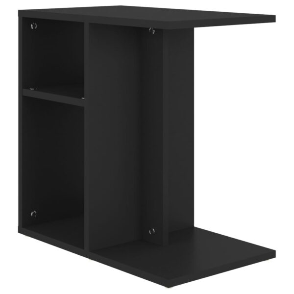 vidaXL Side Table Black 19.7"x11.8"x19.7" Engineered Wood - Image 2