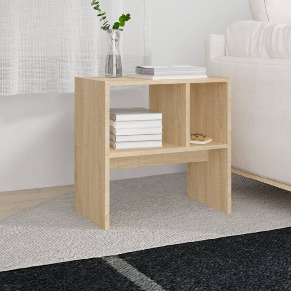 vidaXL Side Table Sonoma Oak 19.7"x11.8"x19.7" Engineered Wood - Image 4