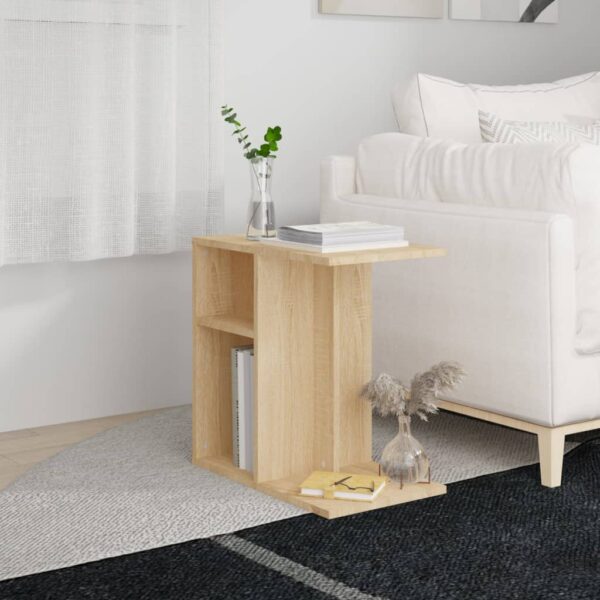 vidaXL Side Table Sonoma Oak 19.7"x11.8"x19.7" Engineered Wood