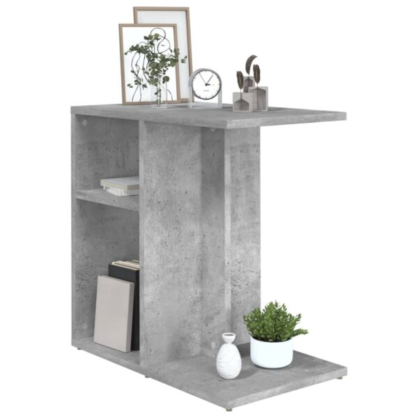 vidaXL Side Table Concrete Gray 19.7"x11.8"x19.7" Engineered Wood - Image 3