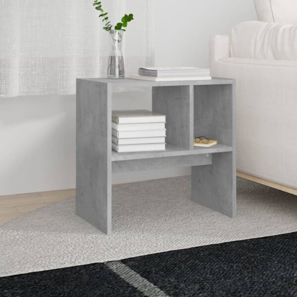 vidaXL Side Table Concrete Gray 19.7"x11.8"x19.7" Engineered Wood - Image 4