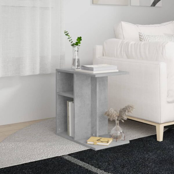 vidaXL Side Table Concrete Gray 19.7"x11.8"x19.7" Engineered Wood