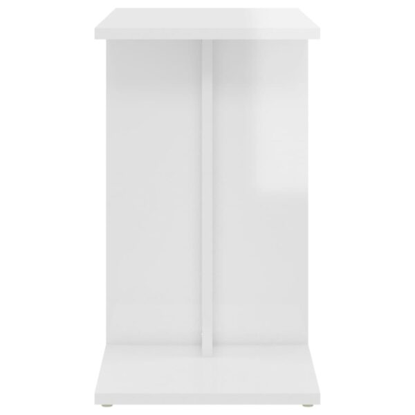 vidaXL Side Table High Gloss White 19.7"x11.8"x19.7" Engineered Wood - Image 6