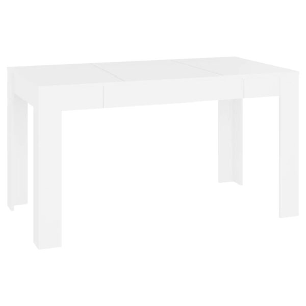 vidaXL Dining Table White 55.1"x29.3"x29.9" Engineered Wood - Image 2