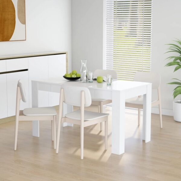 vidaXL Dining Table White 55.1"x29.3"x29.9" Engineered Wood