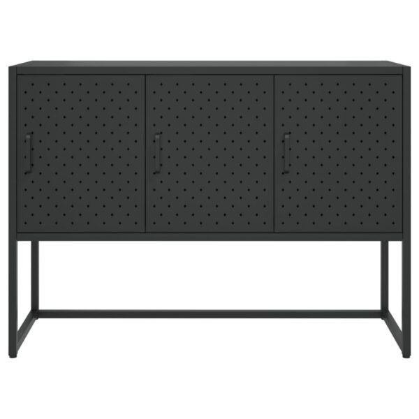 vidaXL Sideboard Black 41.3"x13.8"x29.5" Steel - Image 5