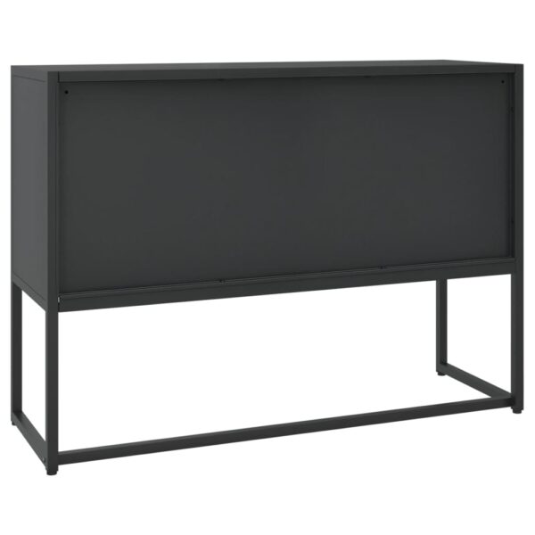 vidaXL Sideboard Black 41.3"x13.8"x29.5" Steel - Image 7