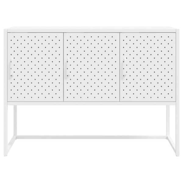 vidaXL Sideboard White 41.3"x13.8"x29.5" Steel - Image 5