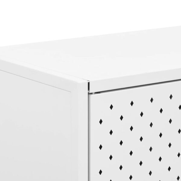 vidaXL Sideboard White 41.3"x13.8"x29.5" Steel - Image 8