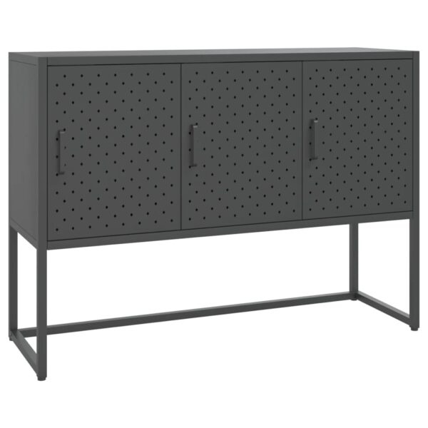 vidaXL Sideboard Anthracite 41.3"x13.8"x29.5" Steel - Image 2