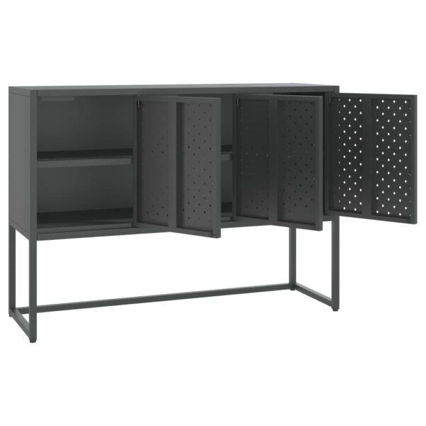 vidaXL Sideboard Anthracite 41.3"x13.8"x29.5" Steel - Image 4