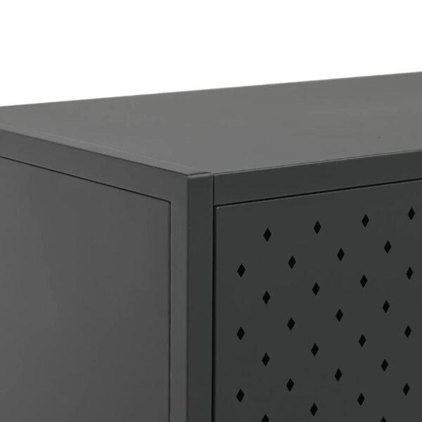 vidaXL Sideboard Anthracite 41.3"x13.8"x29.5" Steel - Image 8