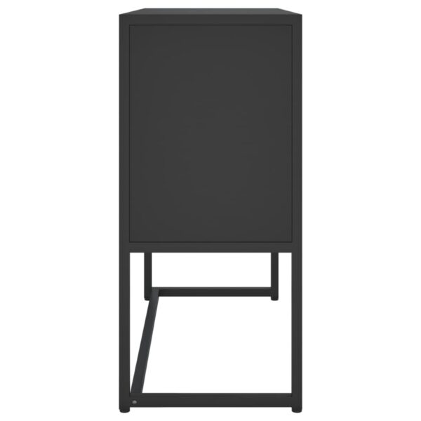 vidaXL Sideboard Black 29.5"x13.8"x29.5" Steel - Image 6