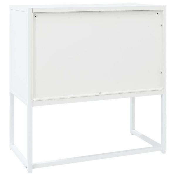 vidaXL Sideboard White 29.5"x13.8"x29.5" Steel - Image 7