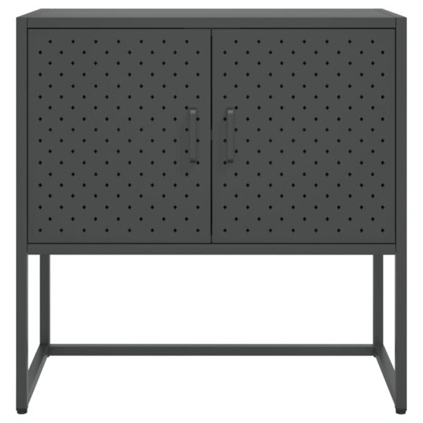 vidaXL Sideboard Anthracite 29.5"x13.8"x29.5" Steel - Image 5