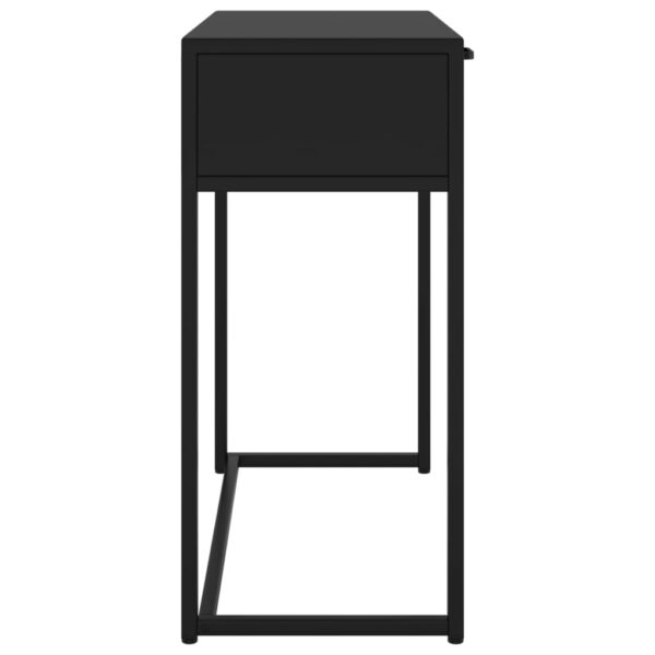 vidaXL Console Table Black 28.3"x13.8"x29.5" Steel - Image 4