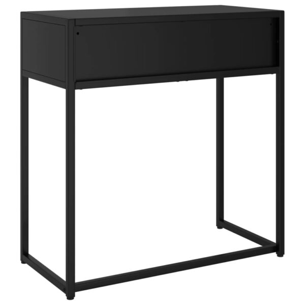 vidaXL Console Table Black 28.3"x13.8"x29.5" Steel - Image 5