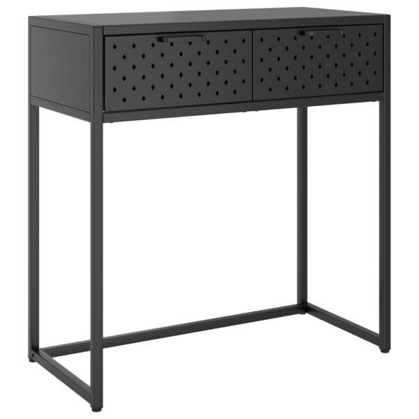 vidaXL Console Table Anthracite 28.3"x13.8"x29.5" Steel - Image 2