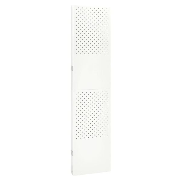 vidaXL 3-Panel Room Divider White 47.2"x70.9" Steel - Image 4