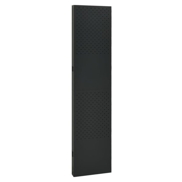 vidaXL 4-Panel Room Divider Black 63"x70.9" Steel - Image 4